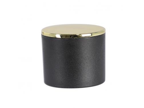 Cosmetic Packing Precious Round Perfume Lid Black Aluminum Cap