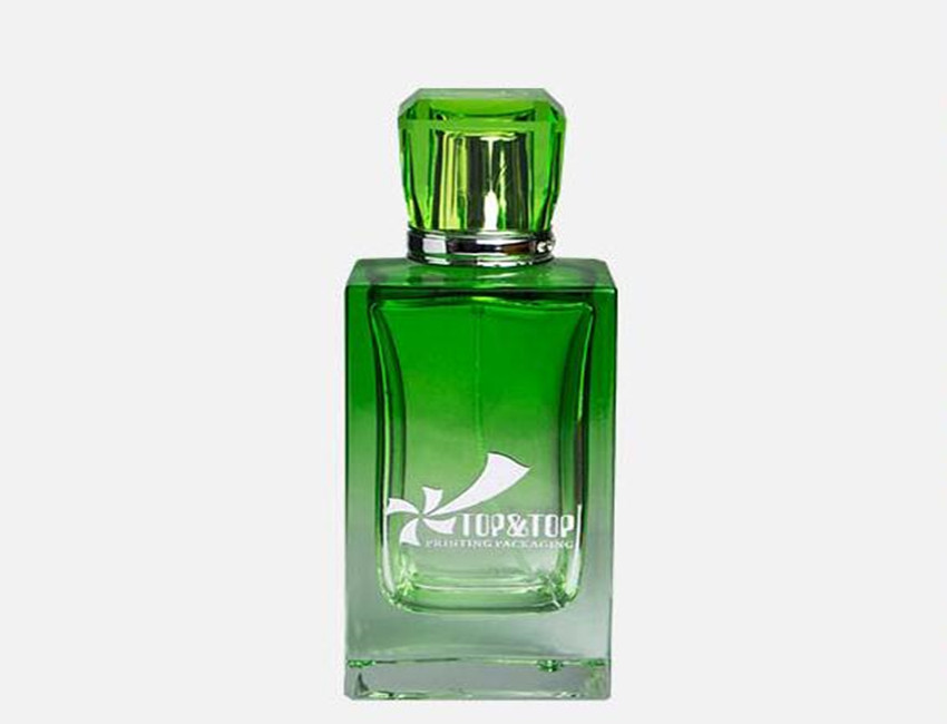 Green Glass Perfume Bottle