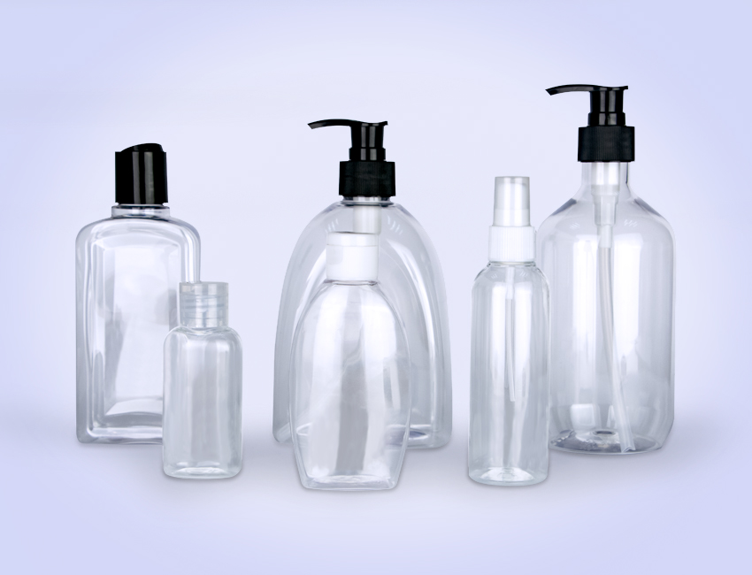 Clear PET Plastic Bottles