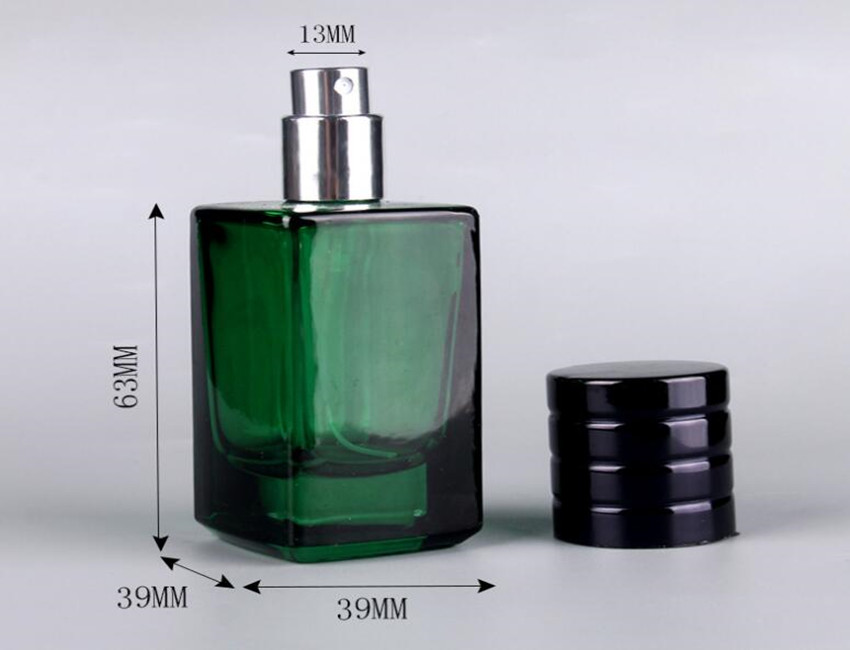 Green Glass Perfume Bottle