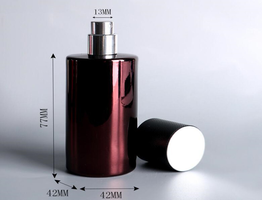 Round Red Glass Perfume Bottles