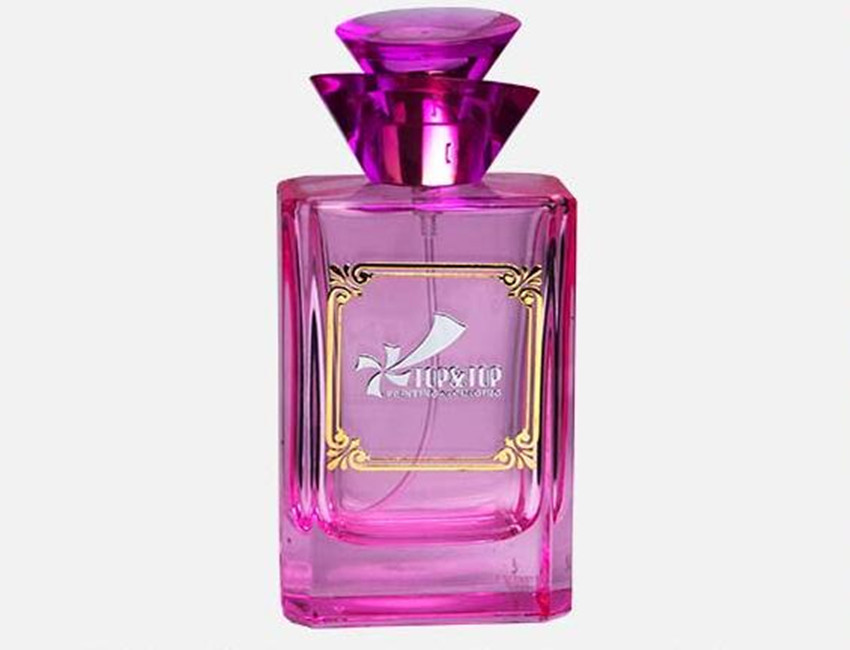 Pink Glass Perfume Bottle Empty