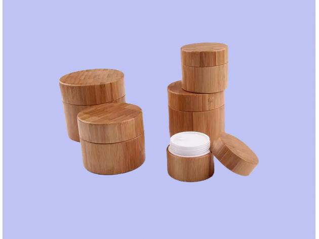 Download Wholesale Plastic Inner Cosmetic Bamboo Lid Jar,Plastic ...