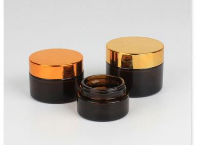 Cosmetic Amber Glass Jars