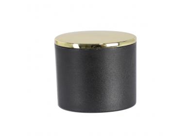 Cosmetic Packing Precious Round Perfume Lid Black Aluminum Cap -Top & Top