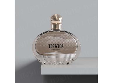 flat round perfume bottle